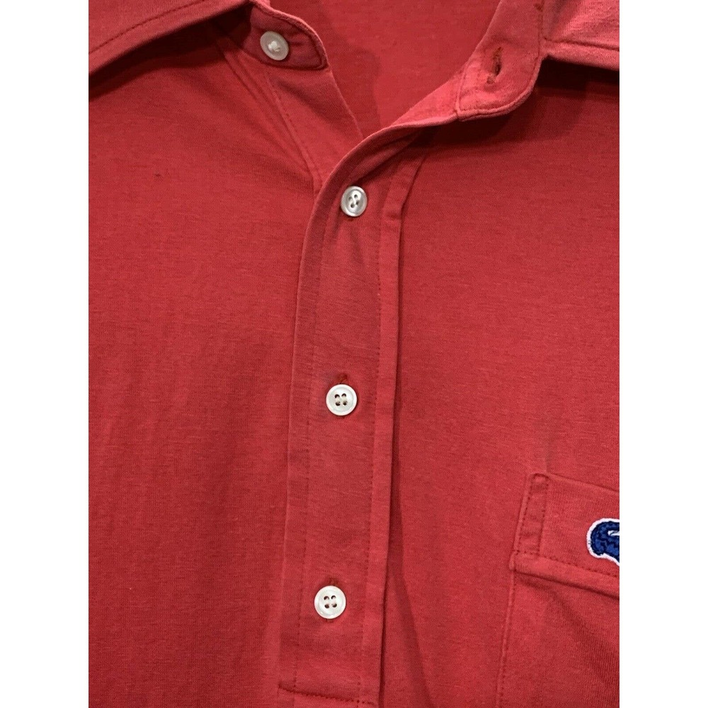 Vintage Izod Lacoste Men’s 100% Cotton Pocket Red Polo Signs Of Wear Size Large - Picture 7 of 9